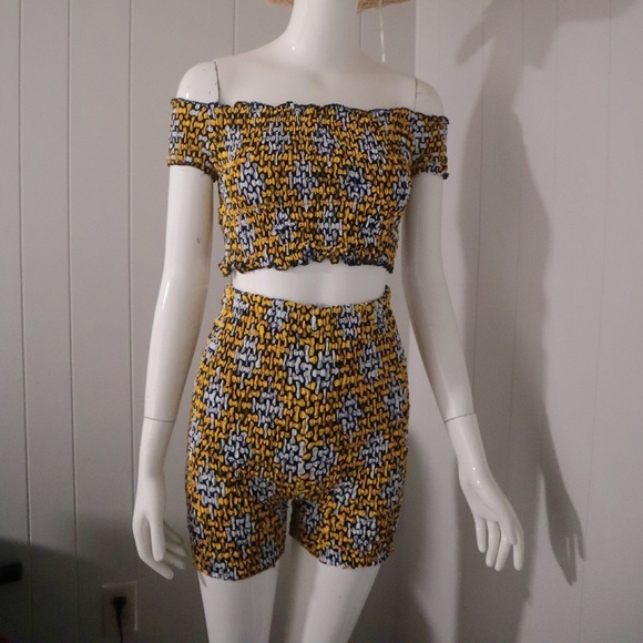 African print summer short set - Picture 2 of 3